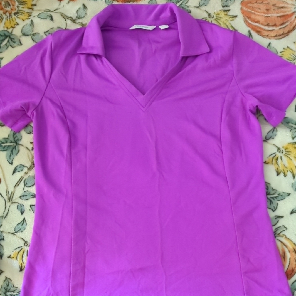 Lady Hagen Vibrant Purple Short Sleeve Athletic/Golf Tee